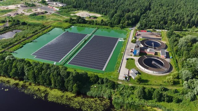 Floating Solar Power at Sloka Wastewater Treatment Plant in Jurmala Latvia