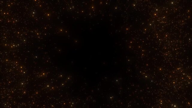 Golden Explosion of Glowing Particles on Black Background | 4K Abstract Glitter Effect