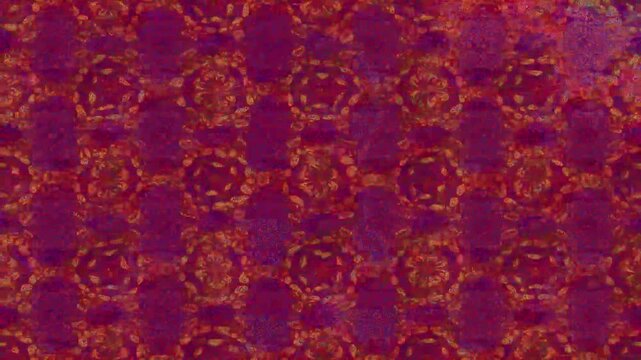Abstract purple ornamental video seamless background with vintage floral symmetry and rich decorative textures. Perfect loop for luxury wallpapers, motion graphics and elegant digital design.