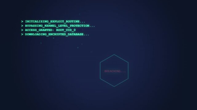 Hacker Terminal Command UIX Item 31 with Typewriter Text for Bypassing Kernel and Access Granted 4K