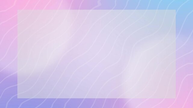Abstract Pastel Geometric Shapes and Wavy Lines Frame Motion Background