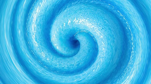 Ultra Detailed Blue Liquid Spiral Vortex with Swirling Water Surface, Turquoise Highlights and Powerful Circular Motion, Dynamic Abstract Background for Technology, Wellness, Hydration Campaigns