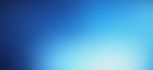 Fototapeta premium Abstract smooth bright sky blue grainy gradient background textured wallpaper