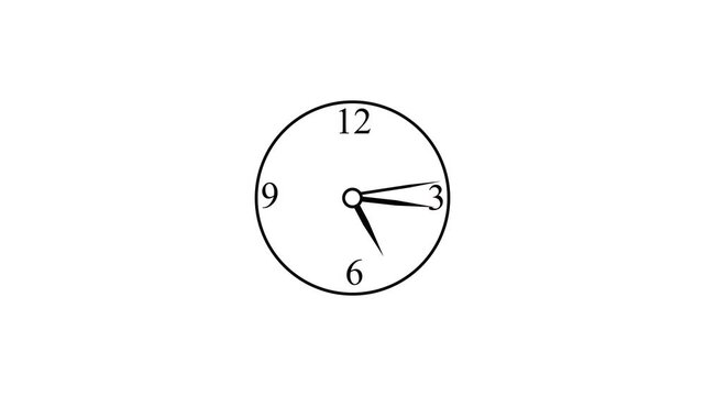  Link &times;Title:
white color clock icon animation on black background. analog clock timer circle animated. With video animation. 4k video 12 Hours Clock. Clock icon vector animation with clock face