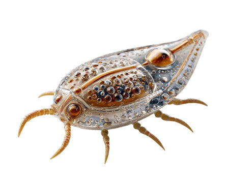 Alien Insectoid Creature: An intricately detailed illustration of an alien insectoid creature, showcasing its segmented body, multiple limbs.