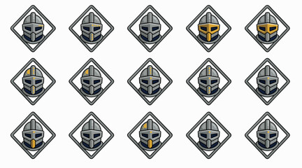 Fototapeta premium lego star wars helmets, set of 12