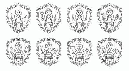 Fototapeta premium Lego firefighters in shields