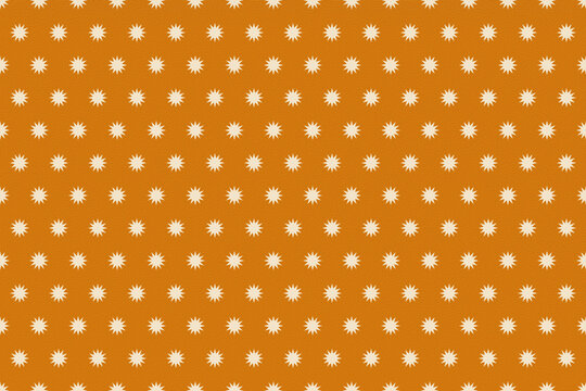 retro mid century modern background, orange stars pattern paper texture, boho simple sun wallpaper