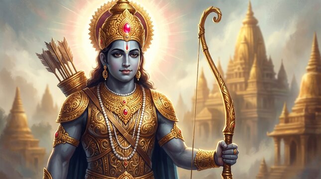 Jai Shree Ram Festival Template | Ram Navami, Diwali, Dussehra, Ram Leela, Deepotsav, Vivah Panchami, Hanuman Jayanti & Navratri Design&rdquo;