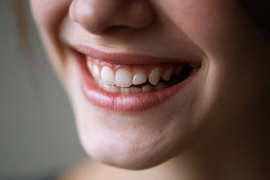 Candid close-up of a teen smile with misaligned teeth and anxious expression