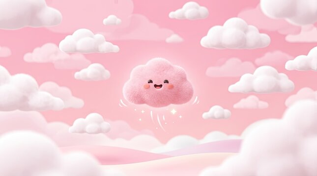 pink fluffy clouds