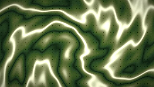 Abstract green topographical liquid pattern with organic wavy texture.