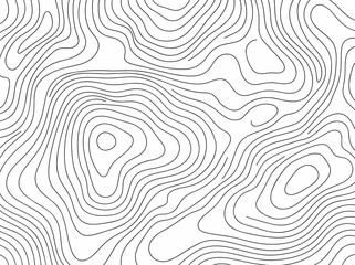 Fototapeta premium Abstract Topographic Contour Line Vector Background Pattern