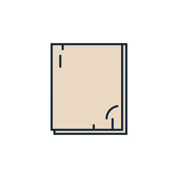 Drywall panel construction material vector icon on transparent background