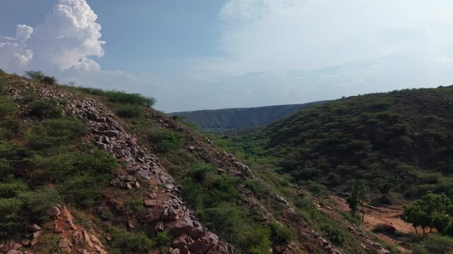 Aravalli Range aerial footage 4k
