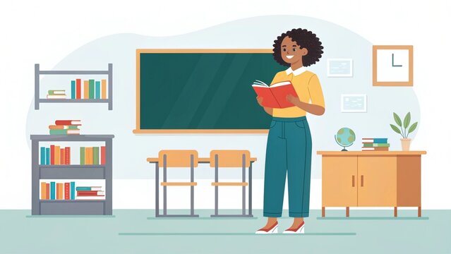 young woman in the classroom