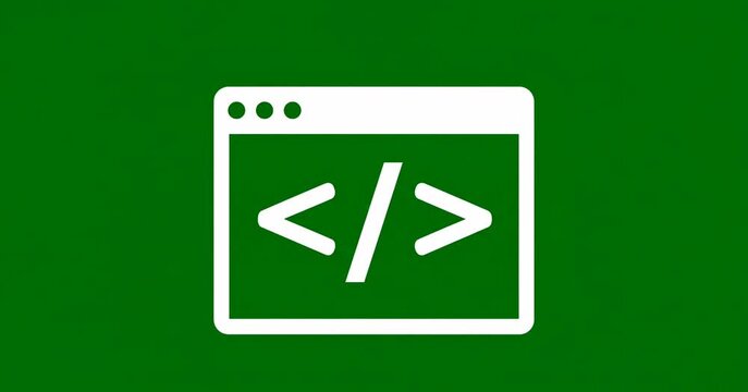 Green Screen Web Coding Development Browser Icon Animation