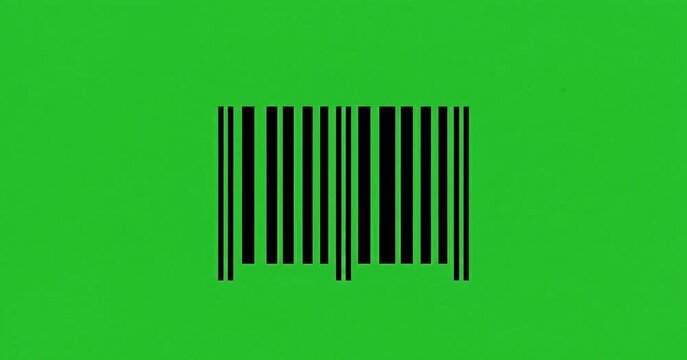 Green Screen Barcode Scan Product Code Icon Animation