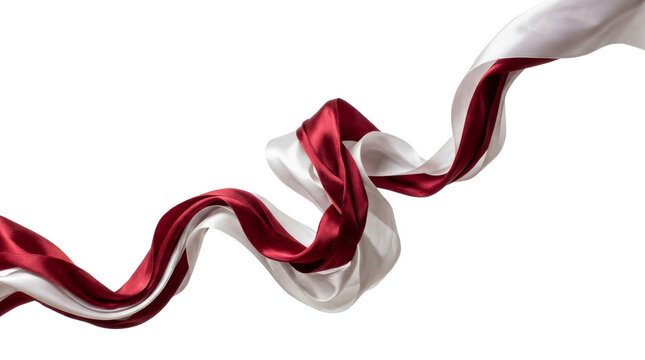 Indonesian flag element, for decoration of Indonesia celebration isolated on a transparent background