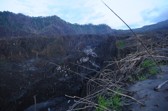 Devastated Mountain Valley After Severe Flooding