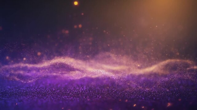 Sparkle dust loop with glitter glowing in layers and bokeh forming softly gradient