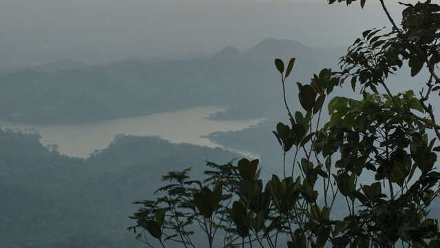 Scenic View of a Lake from a Hilltop