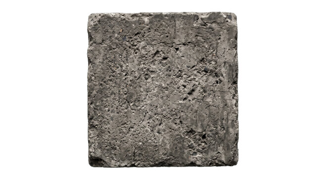 Rough concrete block with visible aggregate and textured surface