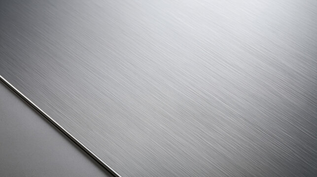 Brushed Metal Surface Texture with Diagonal Edge Line