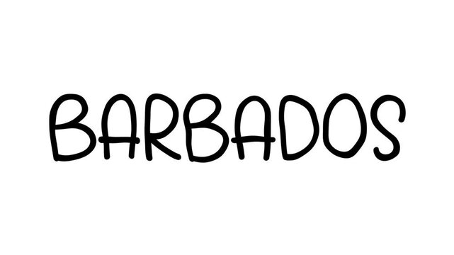 Barbados Hand Drawn Scribble Text Effect