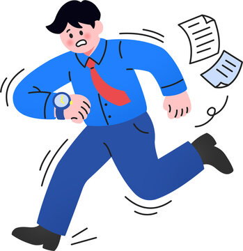 급하게 뛰는 남자캐릭터