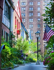The beautiful Pomander Walk apartment complex in Manhattan, New York City. © Stuart Monk