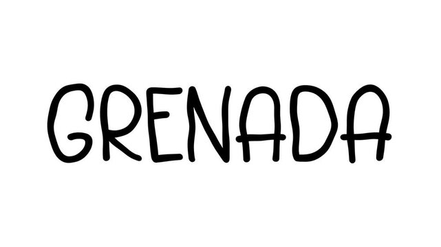 Grenada Hand Drawn Scribble Text Effect