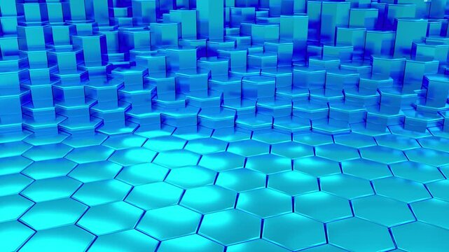 3D Glowing Cube Background Animation