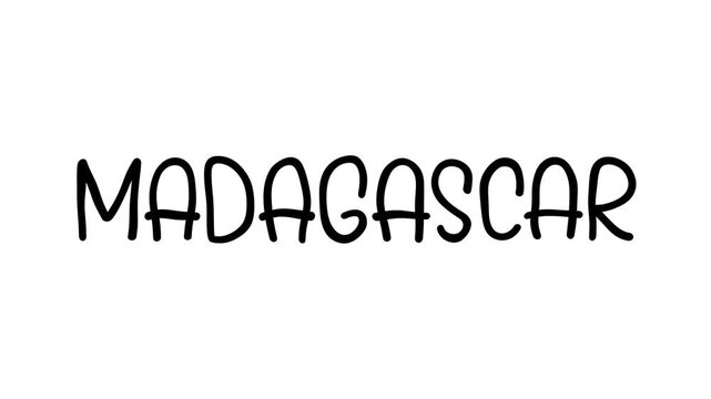 Madagascar Hand Drawn Scribble Text Effect