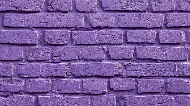 Purple painted brick wall texture with realistic masonry pattern. Modern urban background for branding, design, advertising, wallpapers, posters, and creative graphic projects.