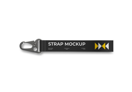 Custom Strap Keychain Mockup