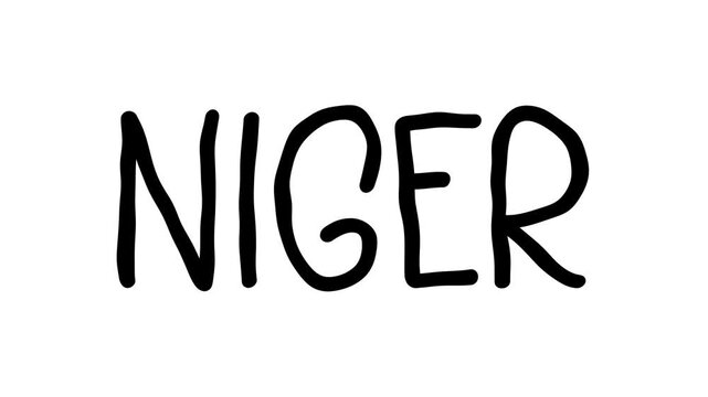 Niger Hand Drawn Scribble Text Effect