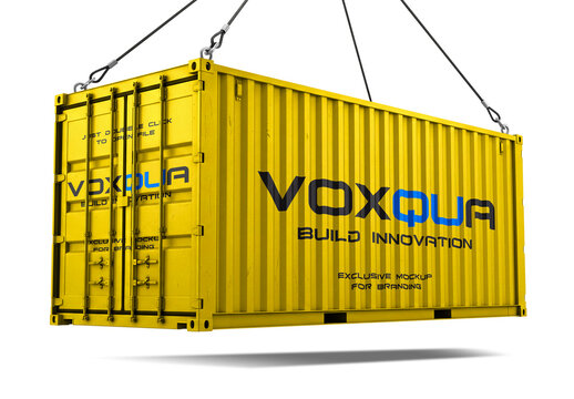 Cargo Shipping Container Mockup