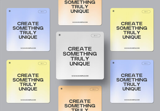 Social Media Post Grid Mockup