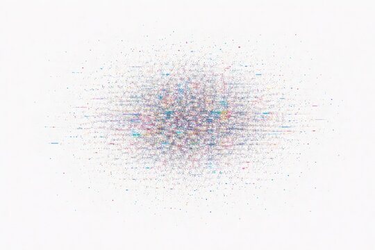 Abstract digital data visualization art.