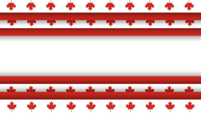 Canadian Maple Leaf Border Background for Labour Day Celebration.