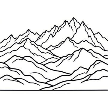 Stylized mountain range outline
