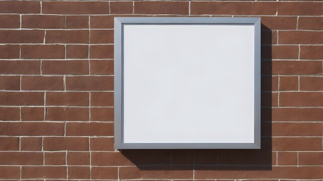 Modern blank framed white board poster designed as versatile d&eacute;cor, ready for personalized quotes, art, or messages, AI generated
