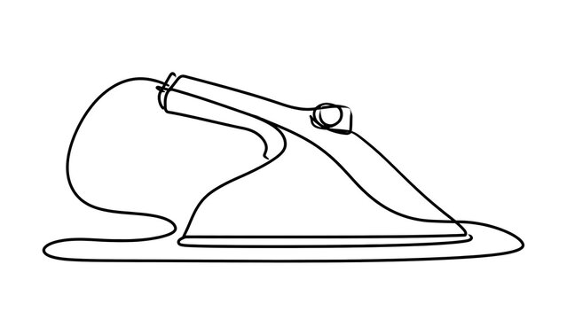 Simple line art of a shoe on white background.
