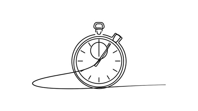 Stopwatch illustration on white background.
