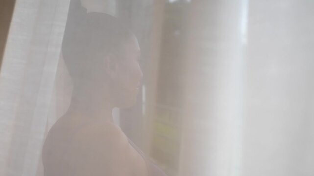 Woman Sheer Curtain