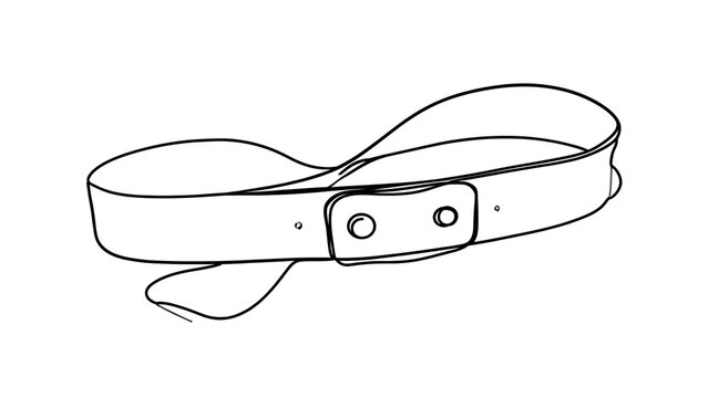 Illustration of a belt buckle on white background.