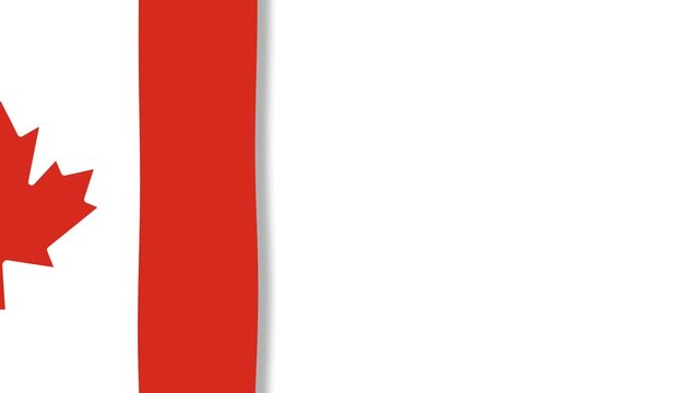 Canada Labor Day Patriotic Background with National Flag and White Copy Space.
