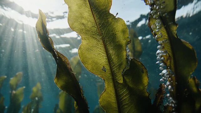 Natureza Oceano Floresta de algas Luz solar