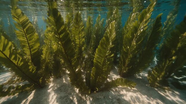 Natureza Oceano Floresta de algas Luz solar